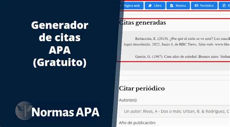 generador para citar en apa|Generador de citas gratuito: APA, MLA y estilo Chicago